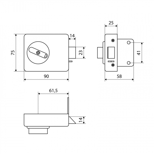 Замок накладной // АЛЛЮР ЗНД 2А фото 2 Замок накладной // АЛЛЮР ЗНД 2А фото 2